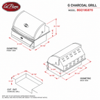 Cal Flame G Series Charcoal Grill – Premium Outdoor Charcoal BBQ for Luxury Outdoor Kitchens
