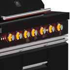Forno All’Aperto 87,600 BTU Outdoor Kitchen, 4 Burners, Infrared Burners, Side Burner, Black Sintered Stone Countertops, Gas Pizza Oven, Sink Module, Bar & Beverage Center