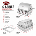Cal Flame G Series™ 4 Burner Built-In Grill – Premium Power for Outdoor Entertaining