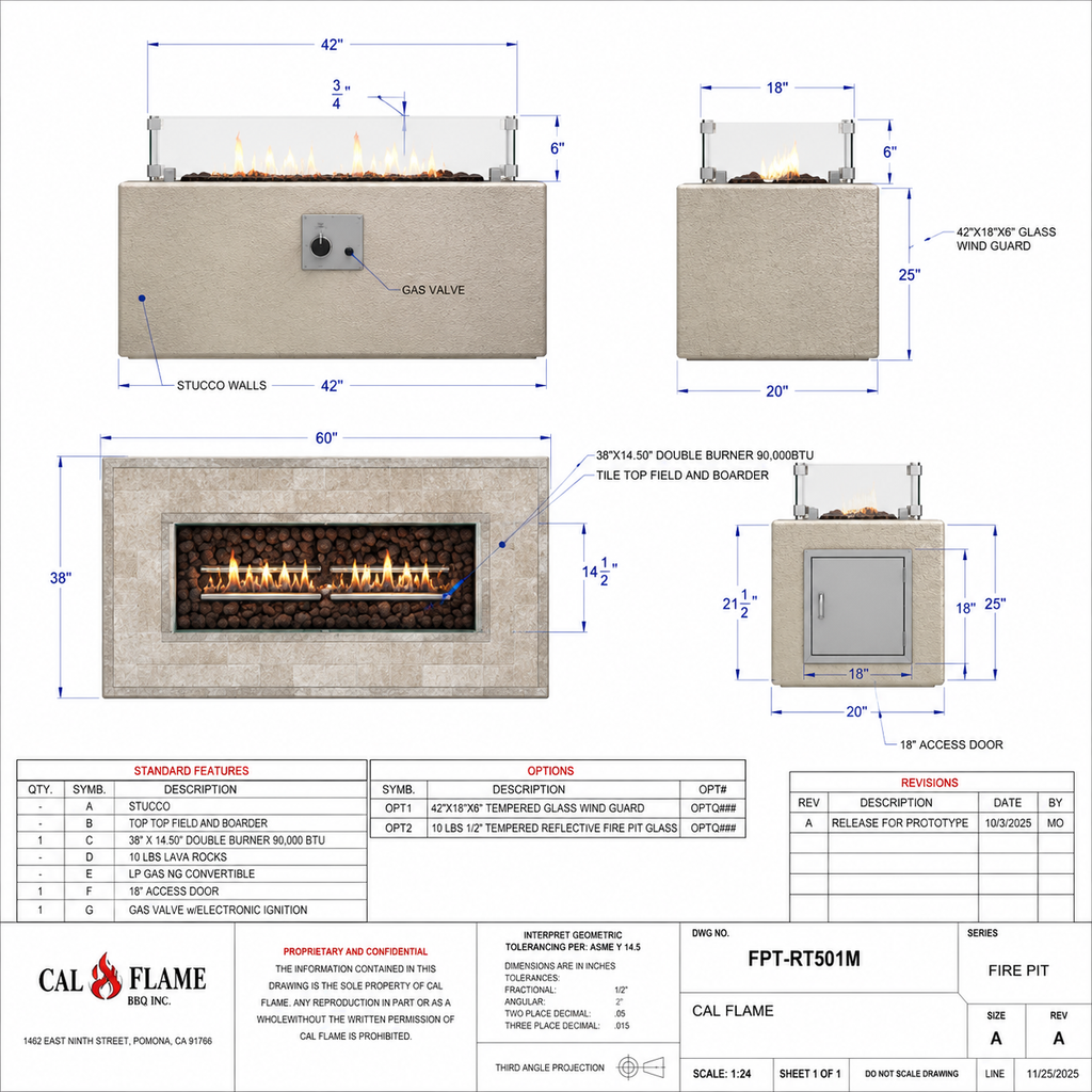 Cal Flame Phoenix Fire Pit Table