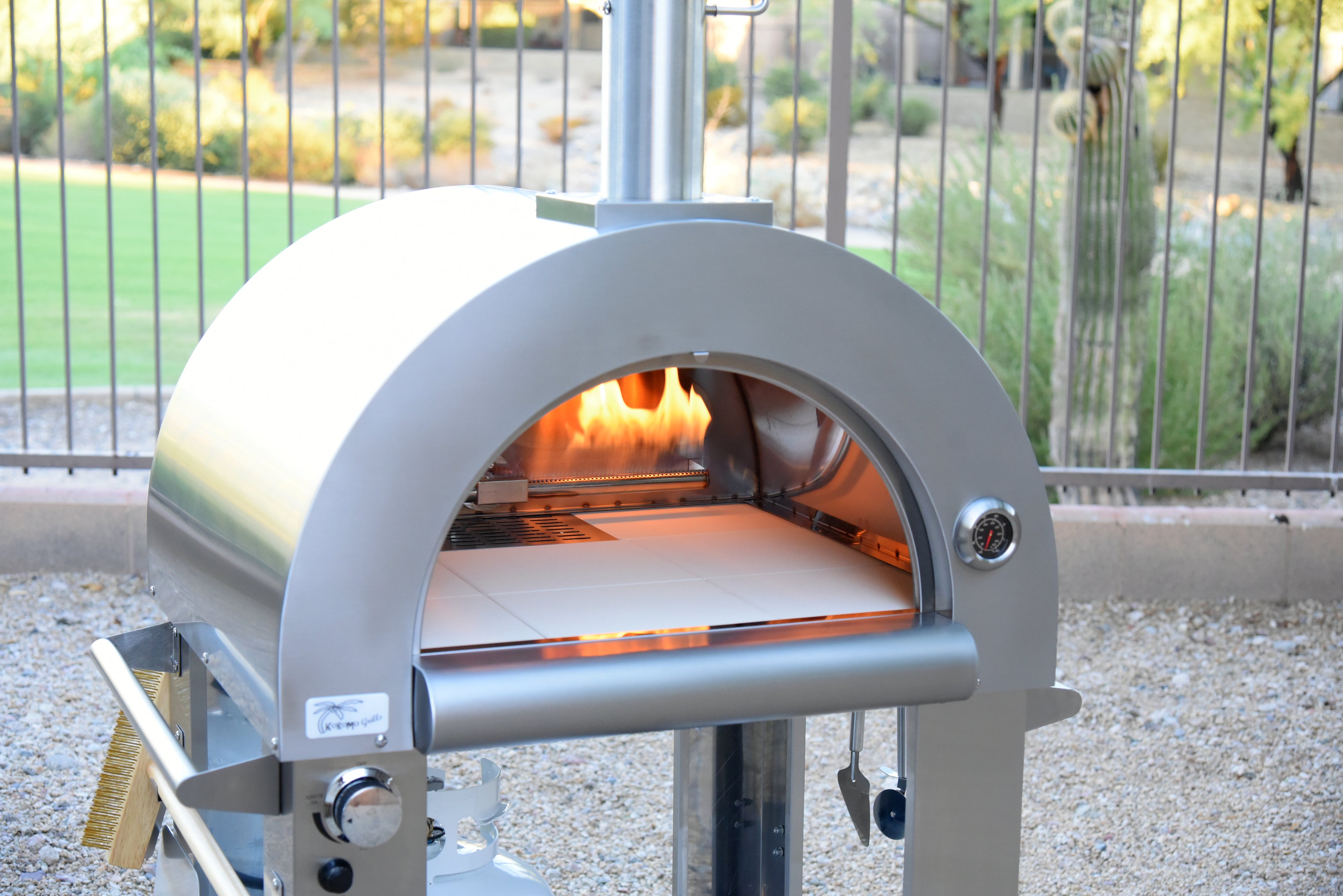 Kokomo 32” Wood, LP & NG Pizza Oven – Stainless Steel Outdoor Cooking System