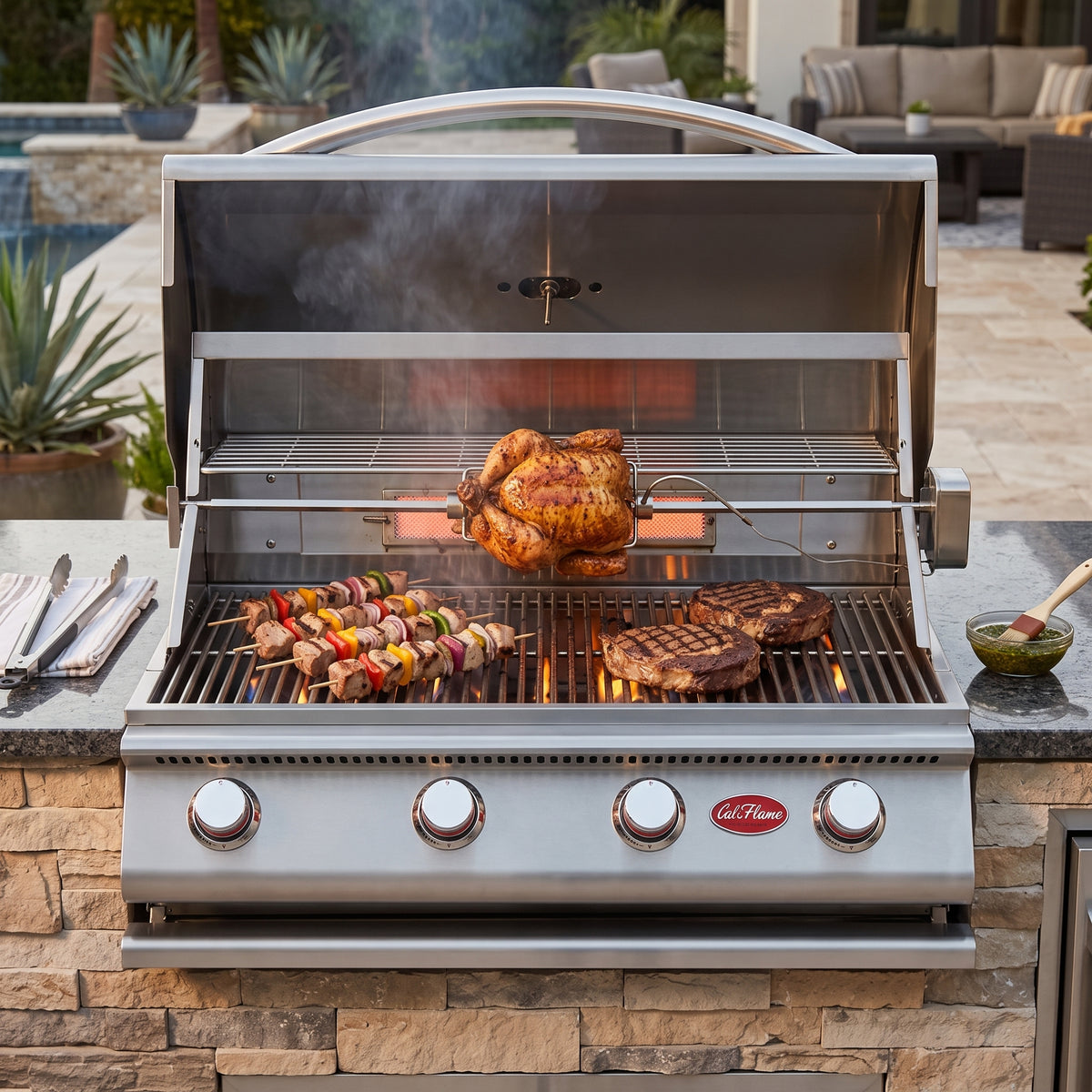 Cal Flame G Series™ 4 Burner Built-In Grill – Premium Power for Outdoor Entertaining