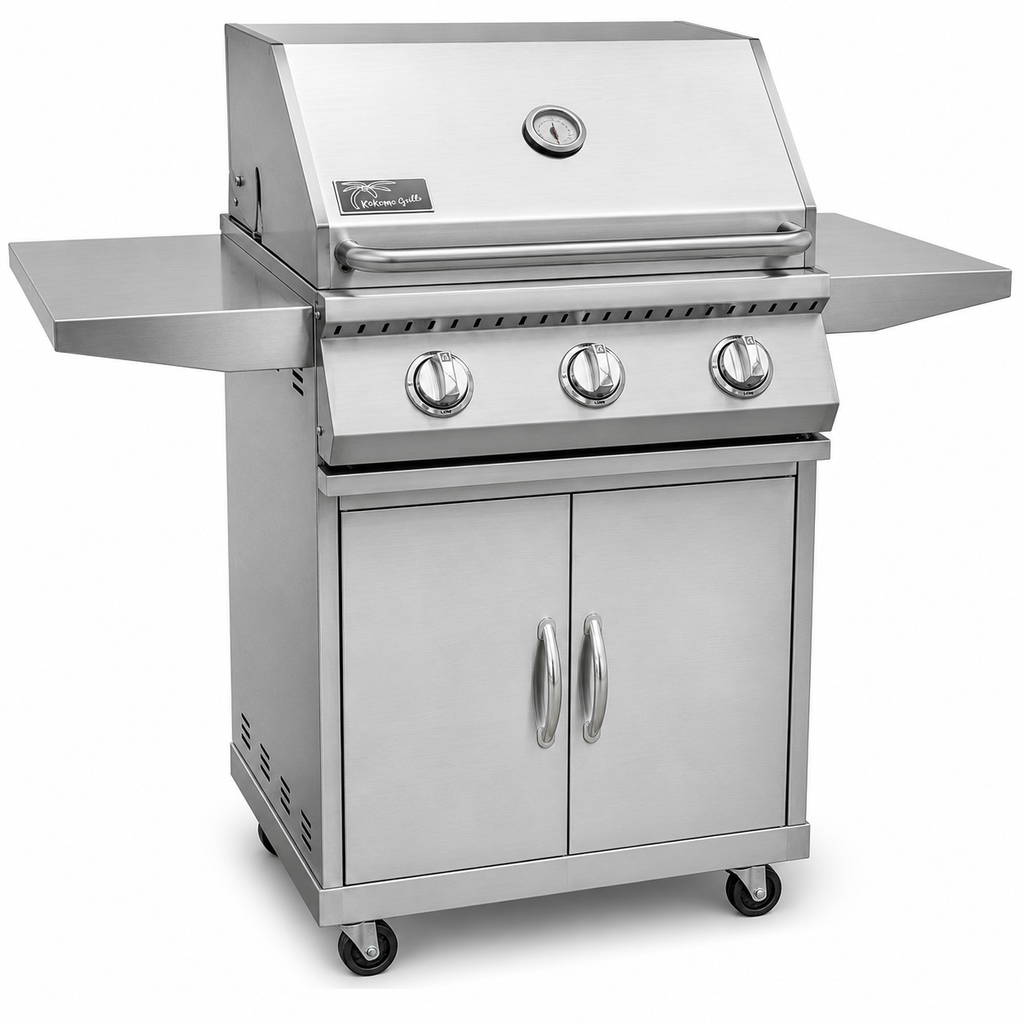 Premium 3-Burner 26" Cart Model BBQ Grill