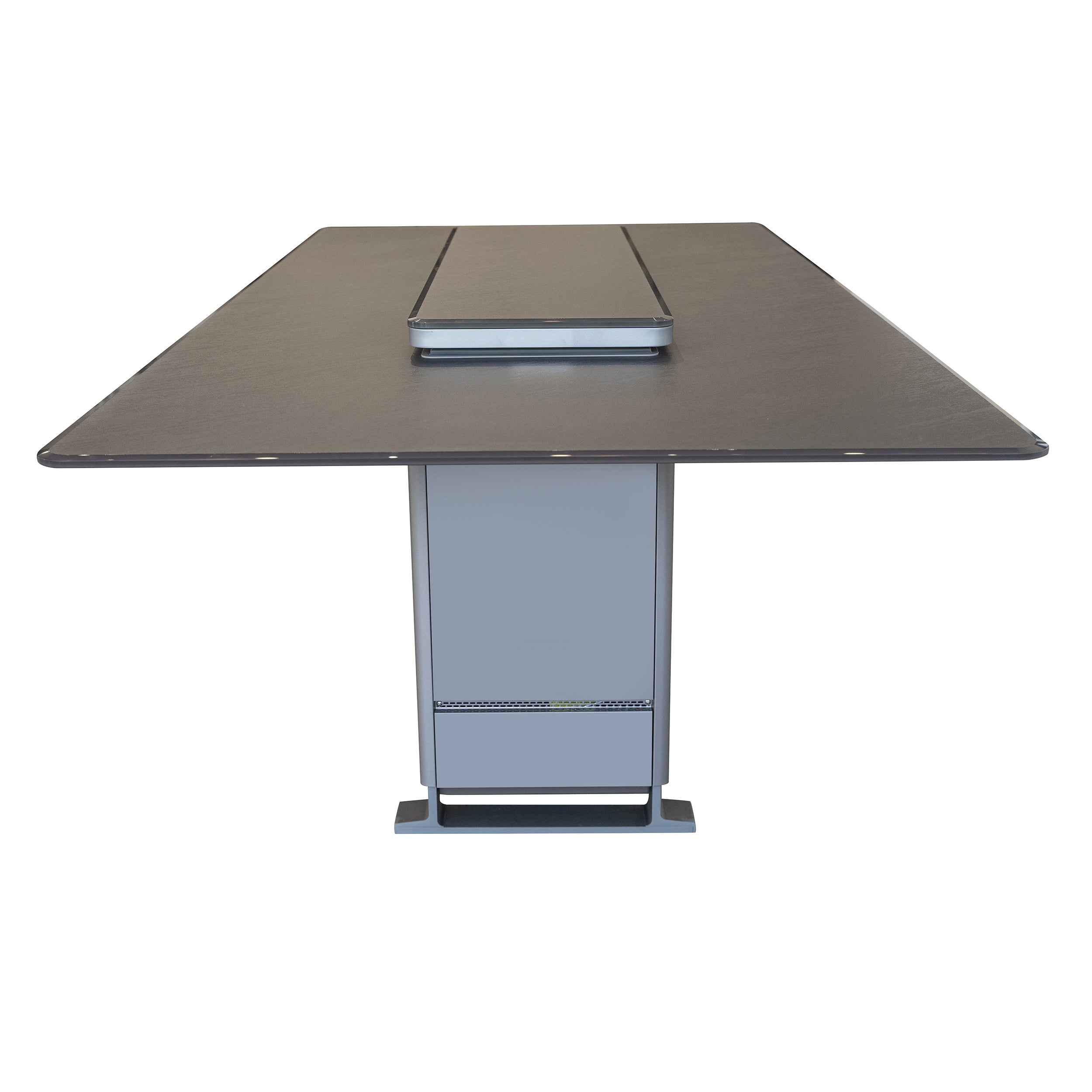 Cinetico Smart Dining Table, Sandstone Black, 5.3 cu.ft fridge and freezer with Bluetooth control