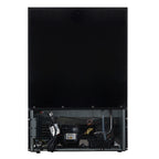 Forno Bacchino 24 Inch Wine Cooler, Black with Antique Brass Handles, with LED Lighting, Triple Glass Door, 51 Bottle Capacity, Built-In or Freestanding